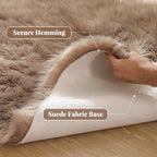 ORINOVA Beige Area Rugs for Living Room Bedroom Nursery 9X12 Washable Faux - Image 4
