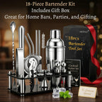 Cocktail Shaker Set, 18-Piece Bartender Kit with Acrylic Stand