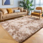 ONASAR Area Rugs for Bedroom Living Room, Fluffy Tie-Dye Beige 4x6 Indoor by ONASAR