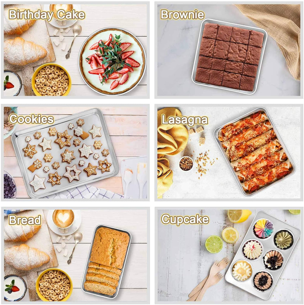 TeamFar Stainless Steel Bakeware Set of 11