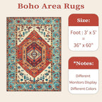 SERISSA Area Rug 3x5 Boho Orange Rugs - Image 6