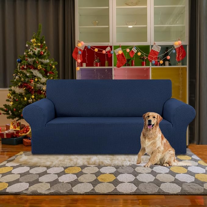 KEKUOU Stretch Loveseat Sofa Cover Slipcover, Couch Covers - Image 2