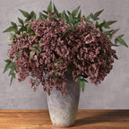 3Pcs 43In Faux Berry Stems, Artificial Nandina Fall Decor, Dusty Plum