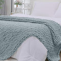 Bigacogo Chunky Knit Throw Blanket by Bigacogo