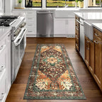 Yamaziot Washable Runner Rug, 3x6 Non-Slip Boho Vintage Hallway Rug - Image 6