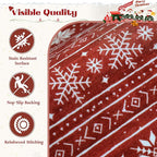 Christmas Rug 8x10 Washable Rugs, Boho Christmas Tree Snowflake Rug Non-Slip - Image 6