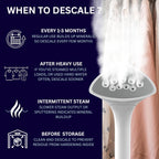 SALAV Garment Steamer Descaler Solution, Limescale & Mineral Buildup Remover, Universal Steamer Cleaner Packets, Monthly Appliance Care for Standing Clothes Steamers, 3pc Set