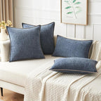 MIULEE Pack of 2 Couch Throw Pillow Covers 12x20 Inch Dark Grey Blue Farmhouse - Image 5
