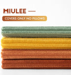 MIULEE Fall Decorative Throw Pillow Covers Yellow Rust Green 18x18