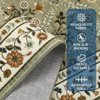 Washable Kitchen Runner 2x6 Non-Slip Floral Carpet Runner - Image 3