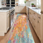 Washable Area Rugs 2'x8' Non-Slip Modern Abstract Soft - Image 2