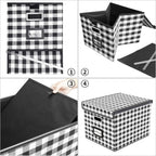 File Organizer Box with Lids, Collapsible File Folder Organizer