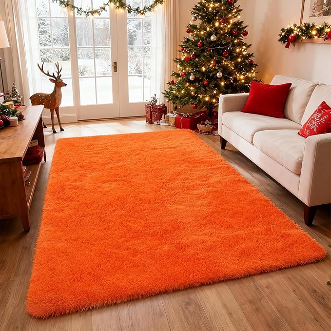 Shag Area Rugs for Bedroom Living Room, Indoor Carpet Nursery Rugs for Kids by Boshengya
