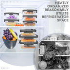 10-Pack Glass Food Storage Containers with Tempered Glass Lids – Borosilicate, Airtight, Oven-Safe (-4°F~950°F), BPA-Free, 4.4 & 1.6 Cup, Leak-Proof, Dishwasher Safe (Gray)