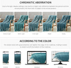 BOURINA Teal Throw Blanket 50 x70 Inches Jacquard Argyle Throw Textured Solid - Image 7