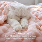 Bedsure 3D Fleece Bubble Blanket - Image 3
