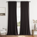 Guken 100% Blackout Curtains 102 Inch Length 2 Panels Set by Guken