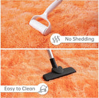 Goideal Fluffy Rug for Bedroom Living Room, 7x10 Orange Area Rugs, Faux Fur - Image 7