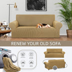 KEKUOU Stretch Loveseat Sofa Cover Slipcover, Couch Covers - Image 3