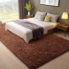 Ophanie 8x10 Brown Area Rugs for Living Room, Large Shag Bedroom Carpet - Image 3