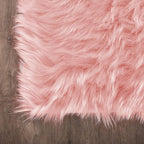 Latepis Pink Living Room Rugs Faux Fur Rug 5x6.7 Area Fuzzy Rugs - Image 5