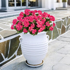 Artificial Flowers Outdoors, Artificial Geraniums for Outdoors, Fake Geranium Flowers, UV Resistant Faux Outdoor Plants for Planters, Artificial Flowers for Indoor Home Decor, Rose Red 4PCS