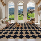 Lahome Colette Checkered Easy Jute Carpet, Washable 8x10 Rugs - Image 6