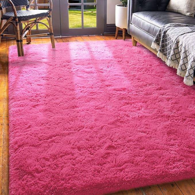 Amearea Shag Fluffy Area Rug for Bedroom Girls Living Room, Extra Soft and - Image 2