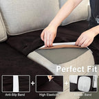 Leather Look Couch Cushion Covers Sofa Seat Slipcovers Sets Couches Furniture - Image 4