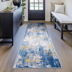 Washable Area Rugs 2'x10' Non-Slip Modern Abstract Soft - Image 4