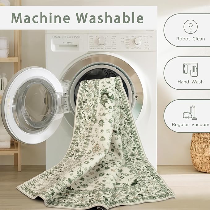 Washable Rugs 8x10 Area Rugs for Living Room, Rugs for Bedroom, Large Carpets - Image 4