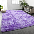 Deerhoo Large Shag Area Rugs 8 x 10, Tie-Dyed Plush Fuzzy Rugs by Deerhoo