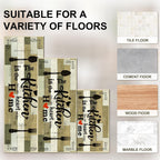 Non Slip Kitchen Mats for Floor Washable Kitchen Rugs Sets of 3, Khaki