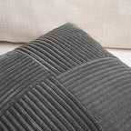 Fancy Homi 2 Packs Dark Gray Samll Decorative Throw Pillow Covers 14x14 Inch - Image 3