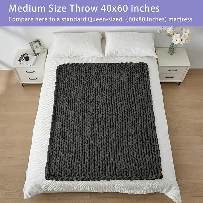 Bigacogo Chunky Knit Throw Blanket - Image 5