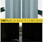 NICETOWN 100% Absolutely Blackout Linen Curtains - Image 3