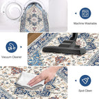 Yamaziot Washable Runner Rug, 2x8 Non-Slip Boho Vintage Hallway Rug - Image 4