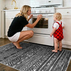 2x4 Washable Entryway Runner Rug: Moroccan Small Area Rug Soft Non Slip Door Mat - Image 2