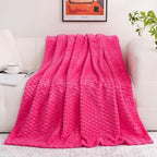 Puncuntex Hot Pink Throw Blanket 50"×60" inches Gifts - Image 3