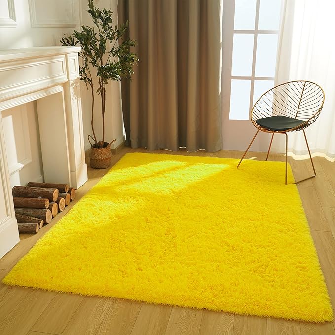 Amearea Shag Fluffy Area Rug for Bedroom Girls Living Room, Extra Soft and - Image 2