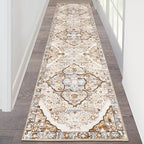 HEBE Hallway Runner Rug 2'x8' Washable Vintage Distressed Area Rugs Non Slip by HEBE