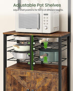 CHOEZON Kitchen Bakers Rack, Pot and Pan Organizer, Microwave Stand Cabinet