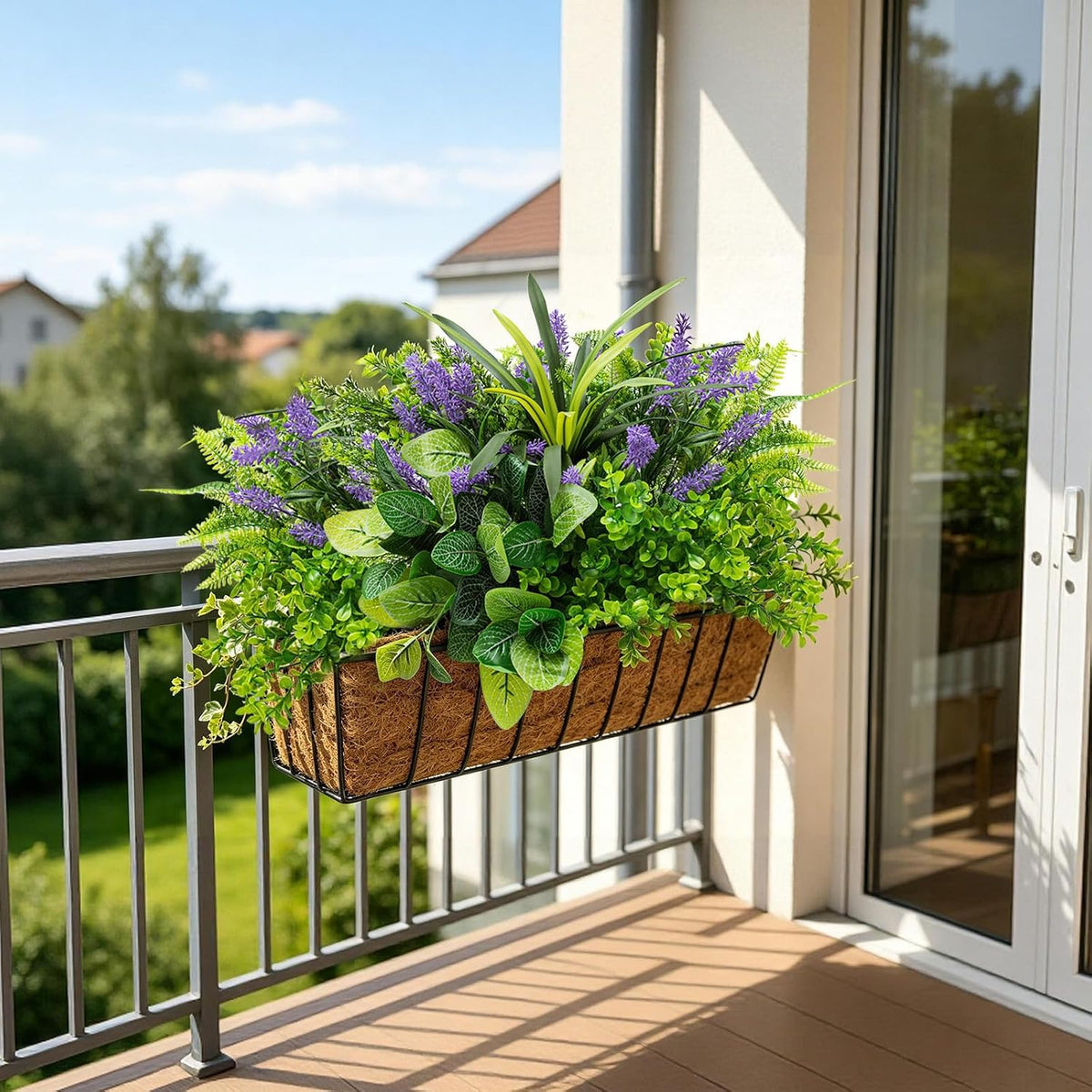 Faux Outdoor Plants UV Resistant 15Pcs artificial flowers for outdoors