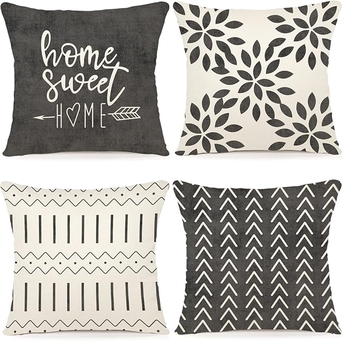 YCOLL Pillow Covers 20x20 Set of 4, Modern Sofa Throw Pillow Cover, Decorative by PillowCoversExpert
