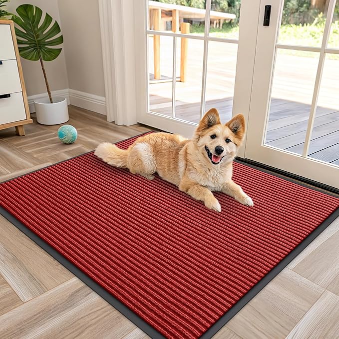 OLANLY Front Door Mat Indoor Outdoor Entrance, Waterproof Heavy Duty Doormat by OLANLY