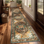 Yamaziot Washable Runner Rug, 2x10 Non-Slip Boho Vintage Hallway Rug Runner by Yamaziot
