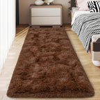 Soft Runner Rugs for Bedroom Hallways, 2x6 Brown Fluffy Shag Throw Area Rug Non by Ailyei