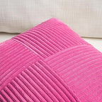 Fancy Homi 2 Packs Hot Pink Decorative Throw Pillow Covers 22x22 Inch - Image 3
