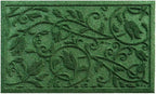 Boho Green Floral Leaves Outdoor Indoor Entrance Doormats, Absorbent Durable - Image 9