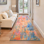 2x6 Rainbow Rug Runners for Hallways Kitchen Runner Rug Non Slip Washable by OmpaaHomeDecor
